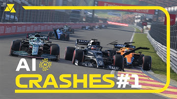 F1 2021 | AI CRASH COMPILATION #1