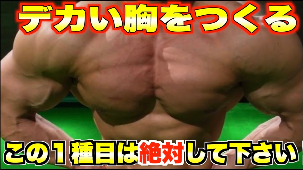 1種目しか胸トレできないとしたら俺なら絶対○○をやる