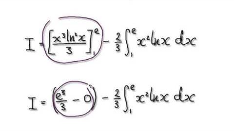 Video 1899 - Integration by Parts - x^2(lnx)^2 - practice