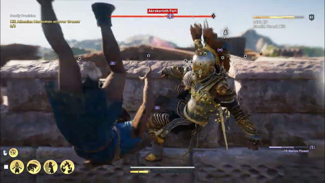 Odyssey Athenian Stronghold lvl 81 100 Burning Armour, Spear