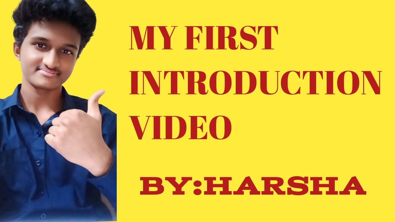 My First Introduction video of YouTube channel - YouTube