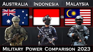 Australia vs Indonesia vs Malaysia Military Power Comparison 2023 | Global Power