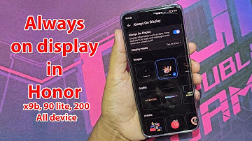 How to turn on always on display honor