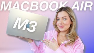 M3 MACBOOK AIR UNBOXING! ~Starlight~ Customize my new MacBook Air with me!