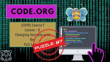 Code.org - Course F (2019) - Lesson 8 : Changing Variables with Bee (puzzle #7)