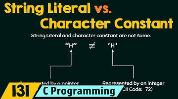 String Literal vs. Character Constant