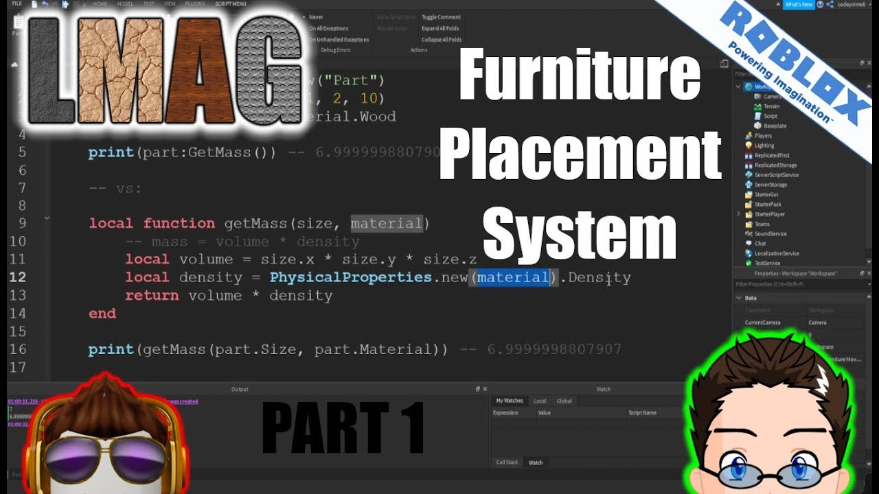 Lmag Furniture Placement System Part 1 Youtube - how to make a part that changes your team in roblox studio stack overflow
