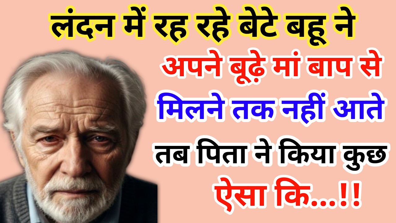 लंदन में रह रहे बेटे बहू ने अपने बूढ़े मां बाप से मिलने तक नहीं आते तब पिता | emotional story 😭