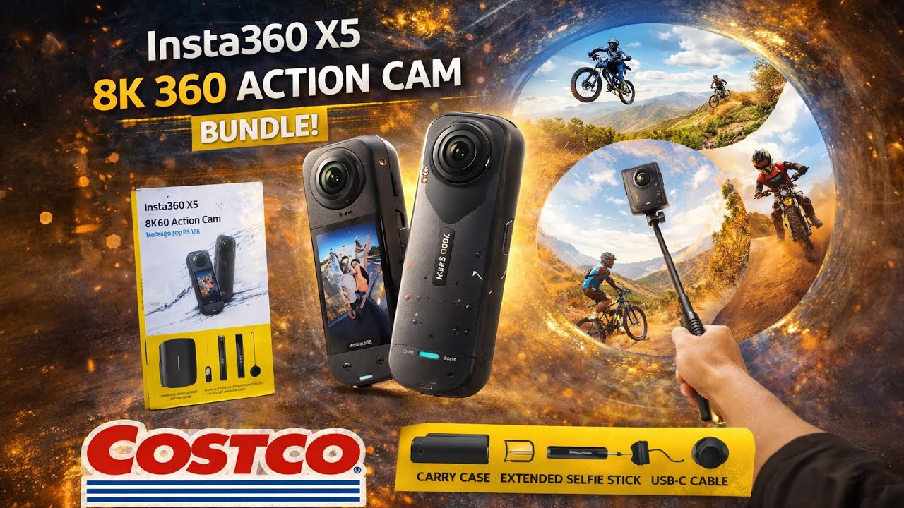 Insta360 X5 8K 360 Action Cam Bundle from Costco - YouTube