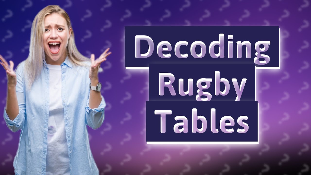 What Does F Mean In Rugby Table YouTube