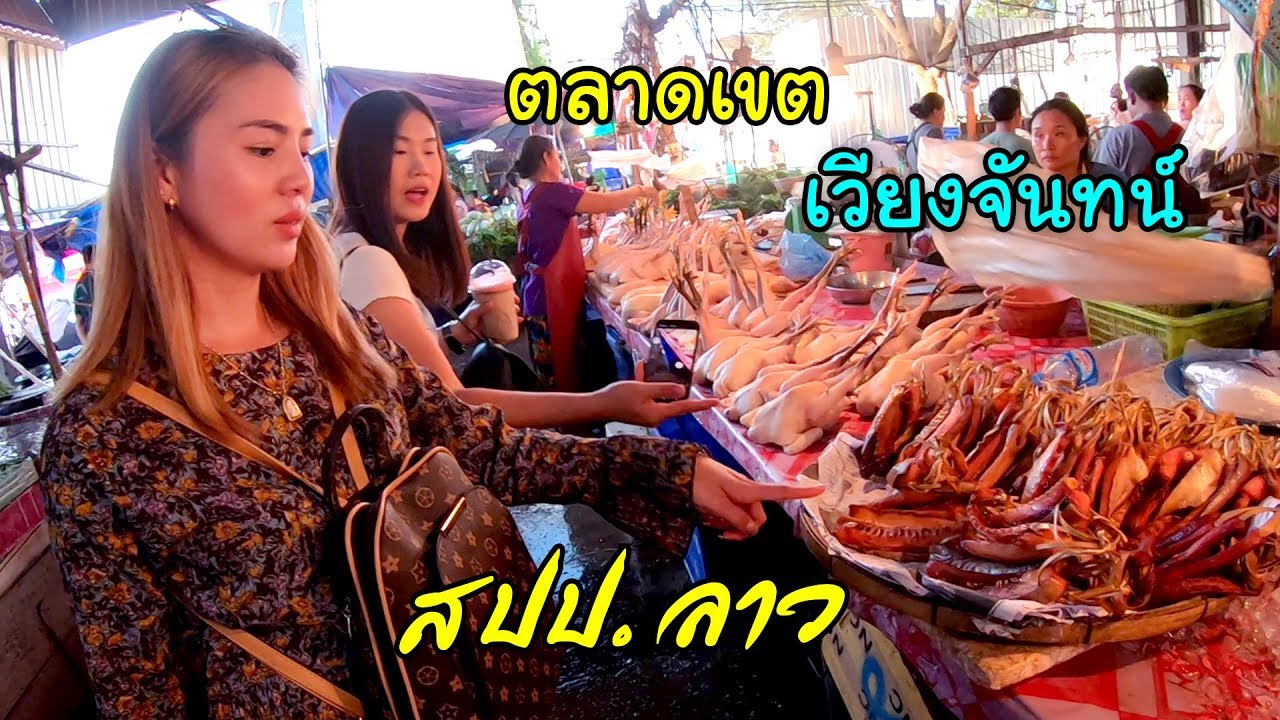 เทียวลาว  New  หลงฝน สปป.ลาว EP.1 จากหนองคายสู่เวียงจันทน์สาวลาวนำทางพาเดินตลาดเขตในเมือง