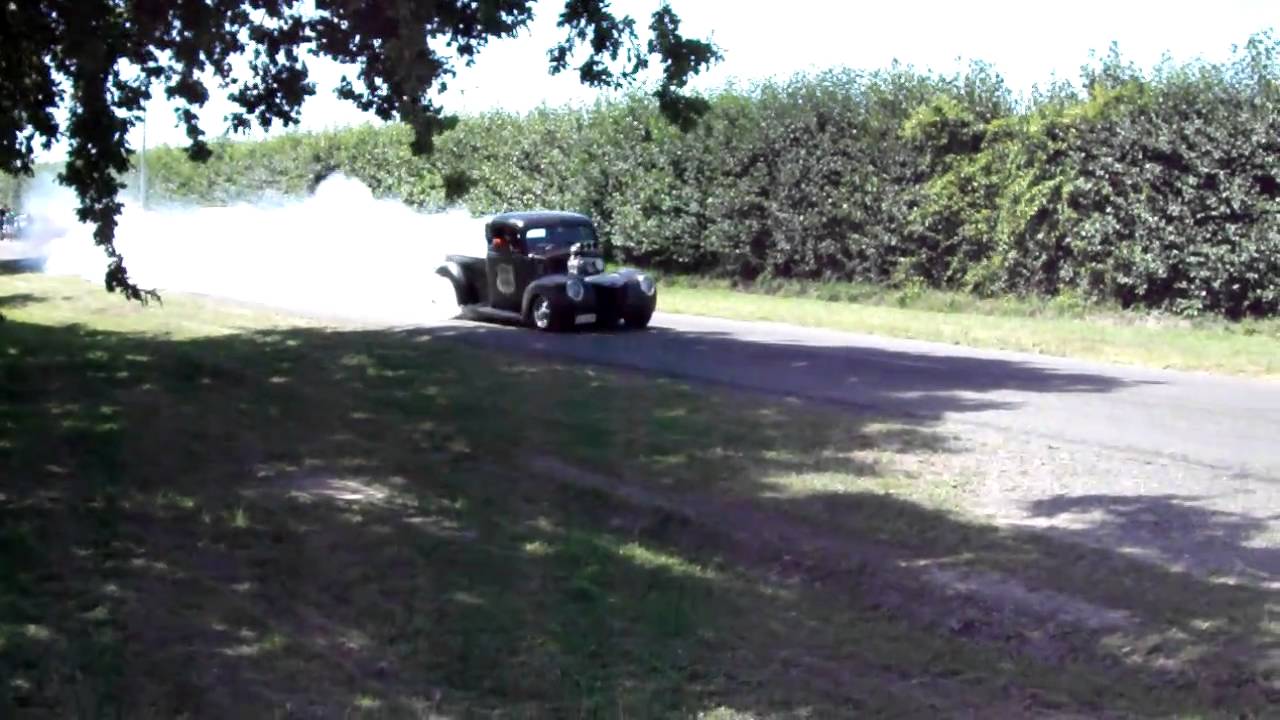 Supercharged 40 Ford Pickup Skid