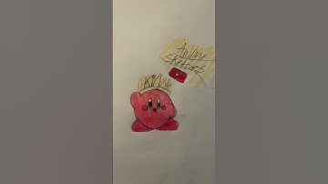 Drawing Kirby cause he has a anime?? @RockOnDaMic for commenting the idea!! #drawing #kirby #anime