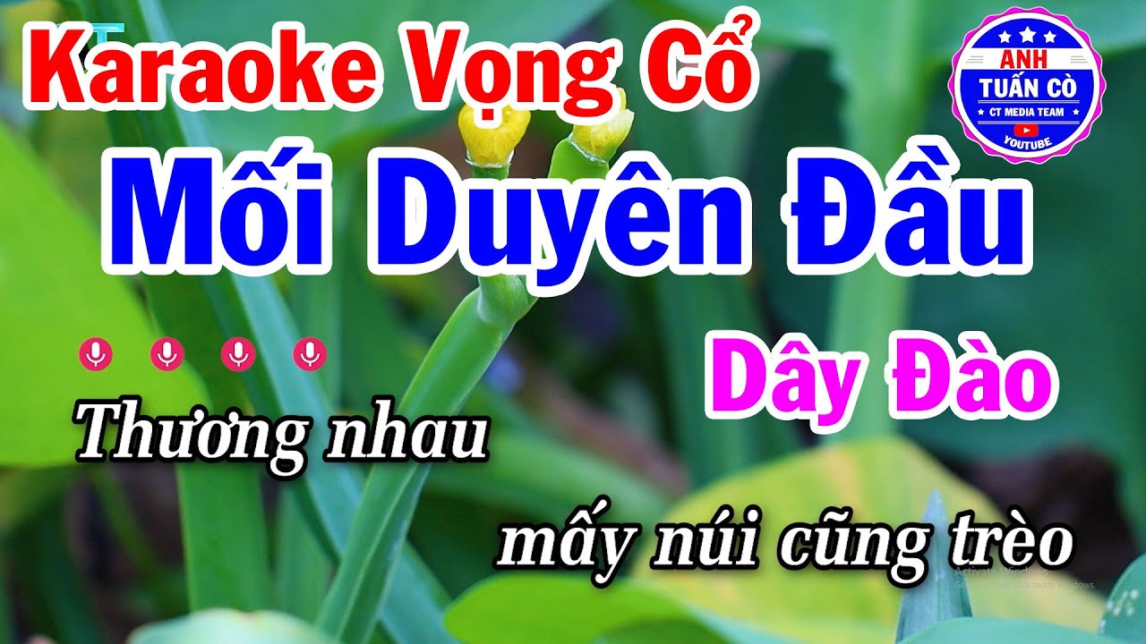 Karaoke Vọng Cổ Dây Đào Mối Duyên Đầu Beat Hay