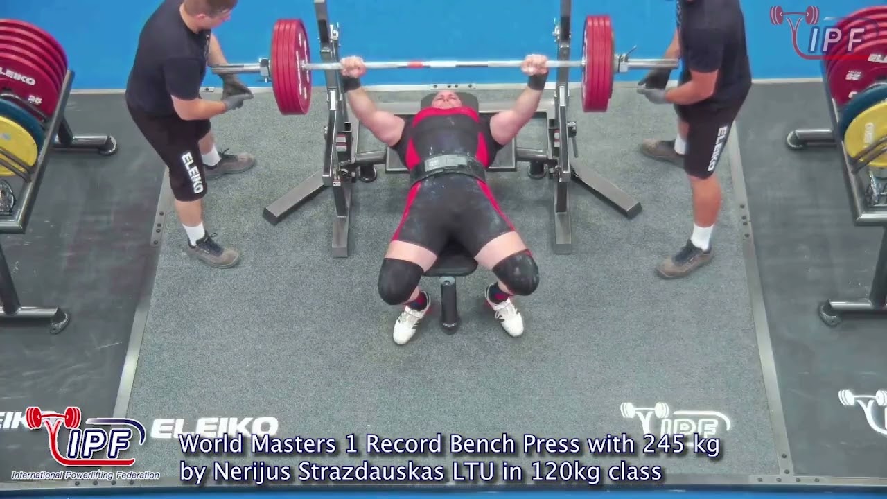 World Masters 1 Record Bench Press with 245 kg by Nerijus