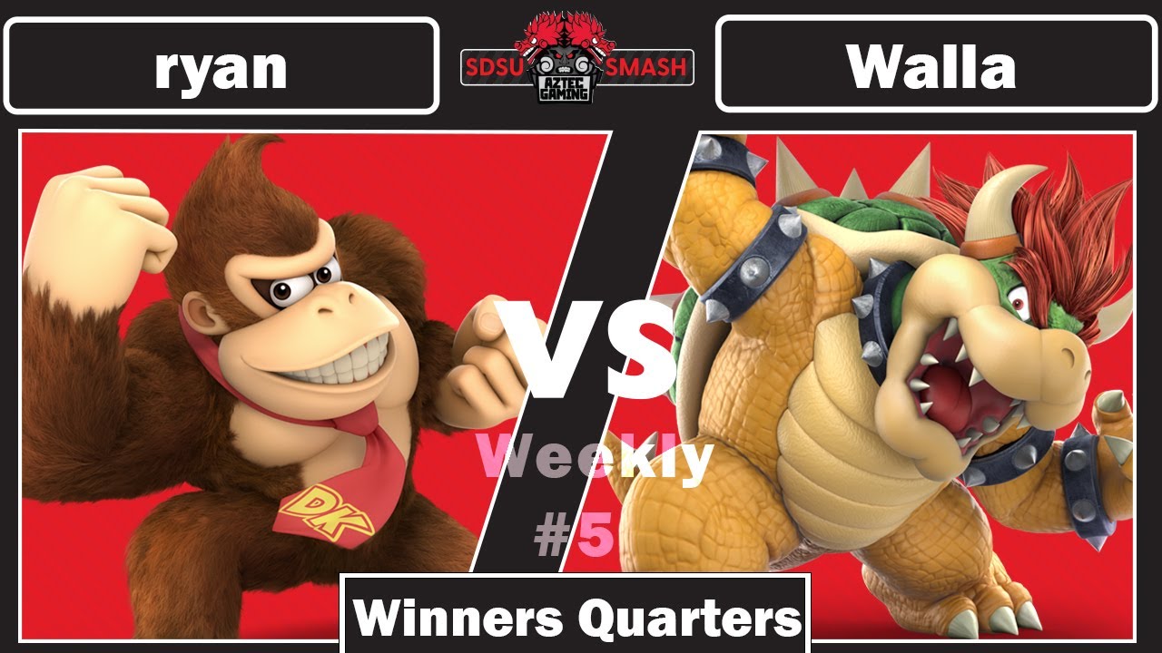 AGW 5 Winners Quarters ryan (Donkey Kong) Vs. Walla (Bowser, Sora