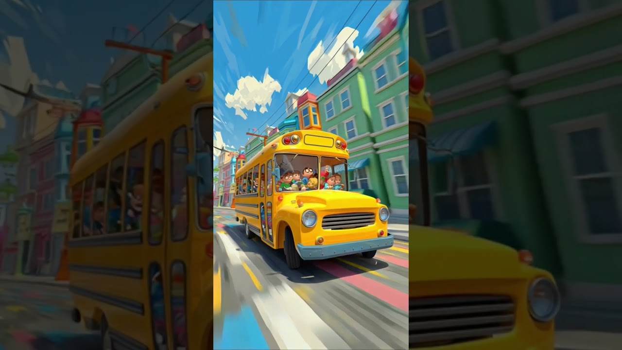 🚍 The Wheels on the Bus | 3D Cartoon Nursery Rhyme for Kids | Fun Baby Songs by Kids Zone