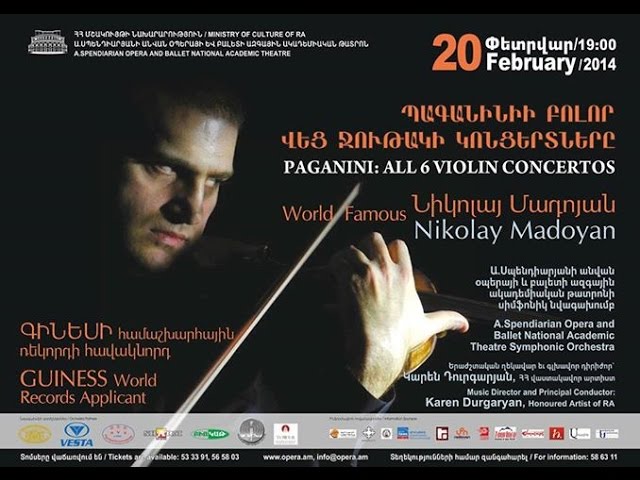 HISTORICAL CONCERT! Paganini 6 VIOLIN CONCERTOS in 1 evening by heart!