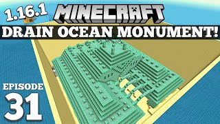 How To Drain an Ocean Monument Minecraft 1.16! #31