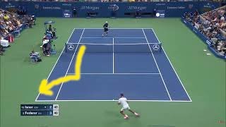 Roger Federer AMAZING DEFENSE TO OFFENSE VS ISNER!😱💪 #federer #tennis #shorts