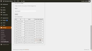 Wodpress plugin: Push Notification GCM