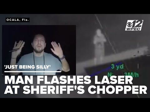 Florida man flashing laser at sheriff's office chopper arrested