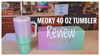 Meoky 40 oz Tumbler with Handle & Straw Lid Review 