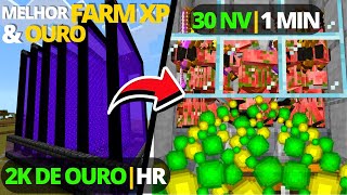 A MELHOR FARM de OURO e XP MINECRAFT 1.20+ BEDROCK/MCPE/CONSOLES