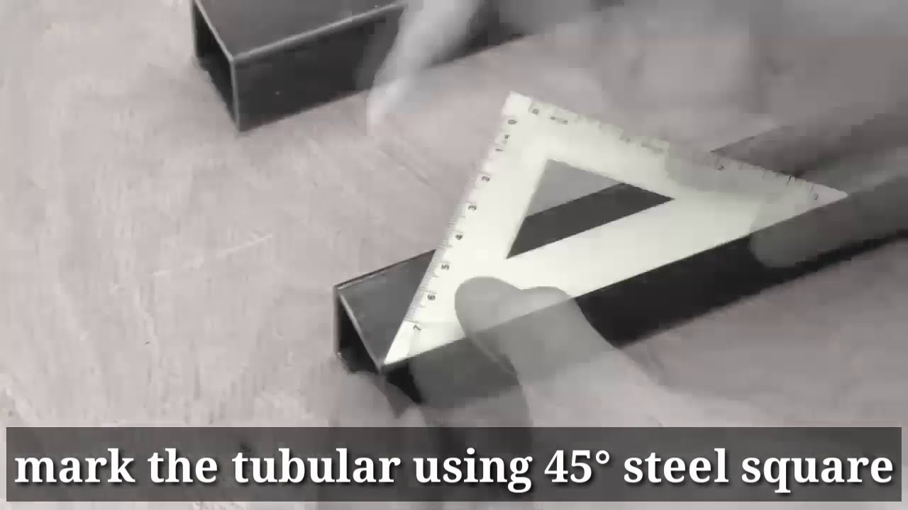 how to fabricate 90° angle square tube w/ 45° cut YouTube