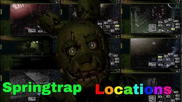 FNAF 3 Mobile REMASTERED: All Springtrap Locations Camera/Vent/Office