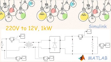 220V to 12V with Transformer (Simulink)