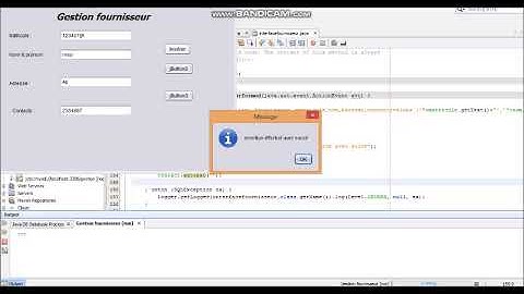 Application java avec base des  données  JavaDB Partie 2