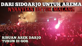 RIBUAN AREK SIDOARJO empati untuk Tragedi Kanjuruhan. Ribuan lilin di GOR Sidoarjo untuk Arema