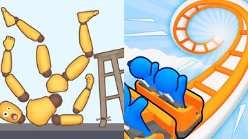 Kick & Break The Ragdoll vs Runner Coaster - Satisfying ASMR Gameplay All Update Levels