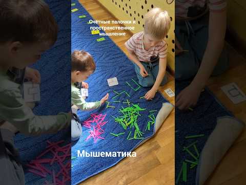 Счётные палочки: не только счёт, но и геометрические игры. Найди такую карточку #дети #школа #топ