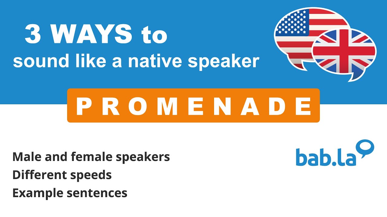 PROMENADE pronunciation Improve your language with bab.la YouTube