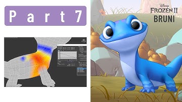 Bruni From Disney Frozen 2   Cartoon Style Render in 3ds max   Part 7   Skinning