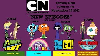 Cartoon Network Fantasy Next Bumpers for November 29, 2022