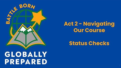 Facilitation Video   Status Checks