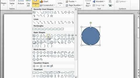 Word 2010 Tutorial Inserting Shapes Microsoft Training Lesson 13.1