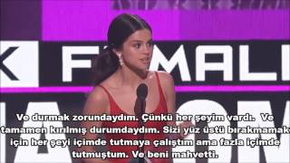 Selena Gomezin Duygusal Konuşması Amas 2016