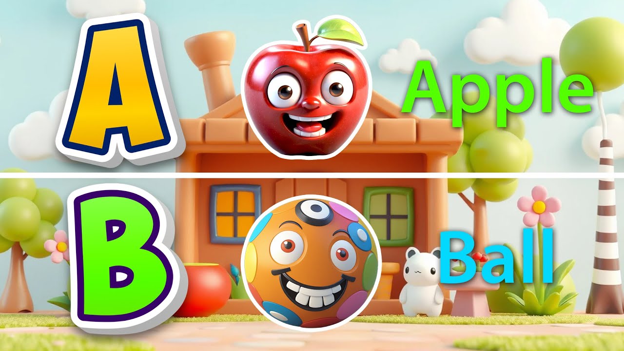 A is for Apple A B C | Fun ABC Alphabet Song for Kids | Learn A to Z ...