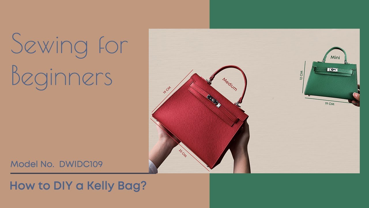 DIY Leather Craft, how to make A Mini Kelly Bag By Myself