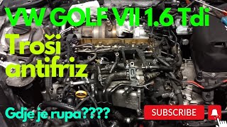 Vw Golf 7 1.6 tdi troši antifriz.Gdje je problem.@balkangarage