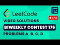 Leetcode Biweekly Contest 176 | Video Solutions - A to D | by Devansh Khandelwal | TLE Eliminators