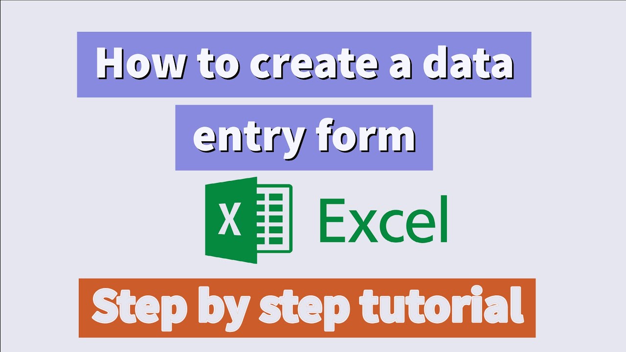 How to create a data entry form - YouTube