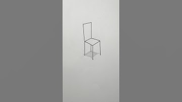 World’s easiest 3D drawing tutorial!  #drawing #chair #perspective #easyart