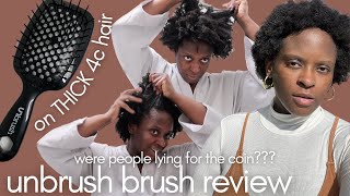 unbrush hair brush HONEST review on 4C HAIR