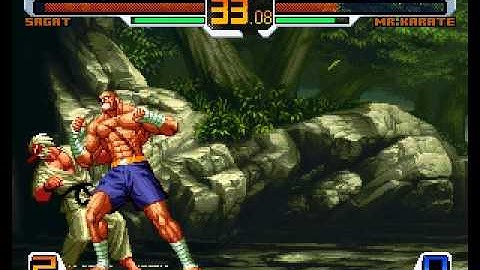 SNK vs. Capcom - SVC Chaos -Sagat Vs Mr.Karate- (Arcade / MAME) - Vizzed.com GamePlay