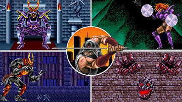 Shadow Dancer: The Secret of Shinobi (Genesis) All Bosses (No Damage)